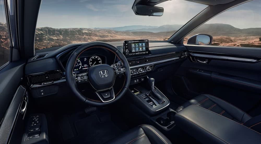 Black interior in a 2025 Honda CR-V.
