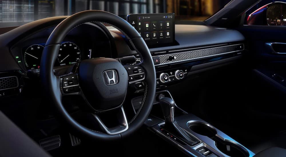 The black dash in a 2026 Honda Civic.