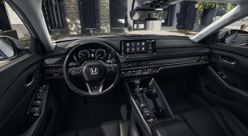 Steering wheel and dashboard in a 2026 Honda Accord Hybrid