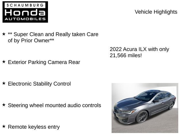 2022 Acura ILX Premium and A-SPEC Packages