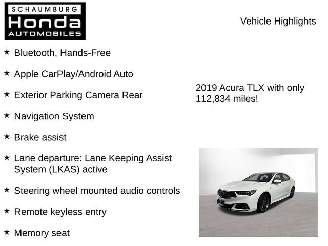 2019 Acura TLX 3.5L Technology Pkg w/A-Spec Pkg
