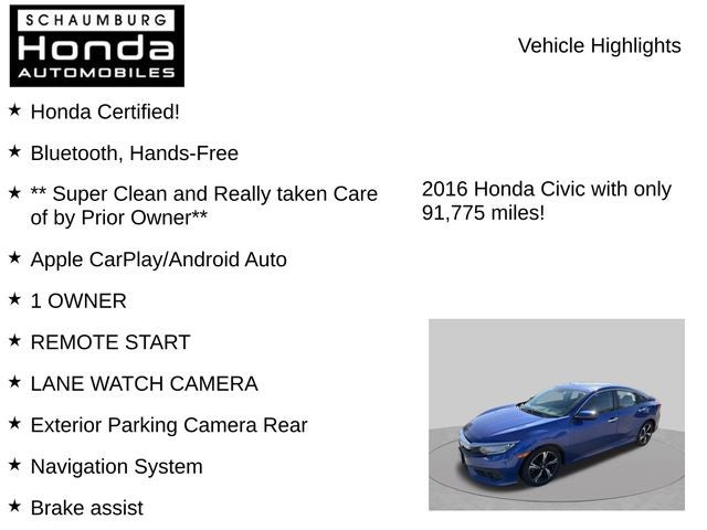 2016 Honda Civic Touring