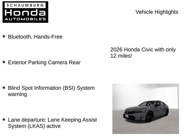 2026 Honda Civic Sport