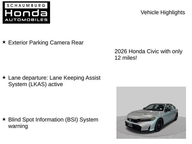 2026 Honda Civic Sport
