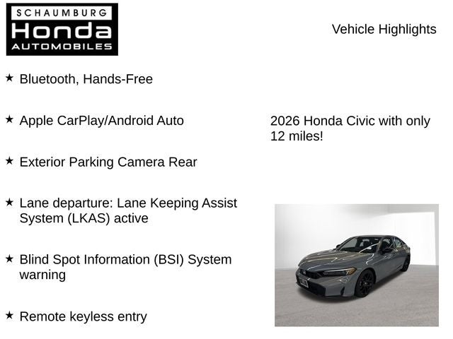 2026 Honda Civic Sport