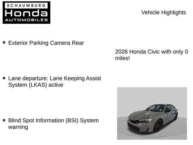 2026 Honda Civic Sport