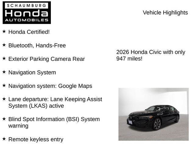 2026 Honda Civic Hybrid Sport Touring