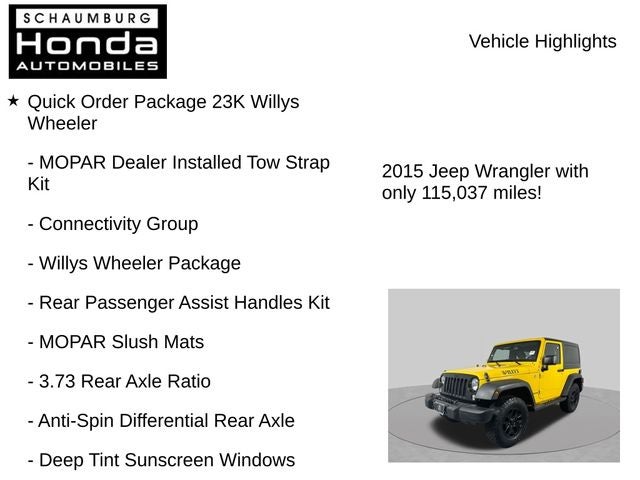 2015 Jeep Wrangler Willys Wheeler