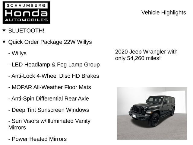 2020 Jeep Wrangler Unlimited Willys