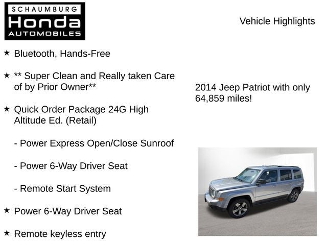 2014 Jeep Patriot High Altitude