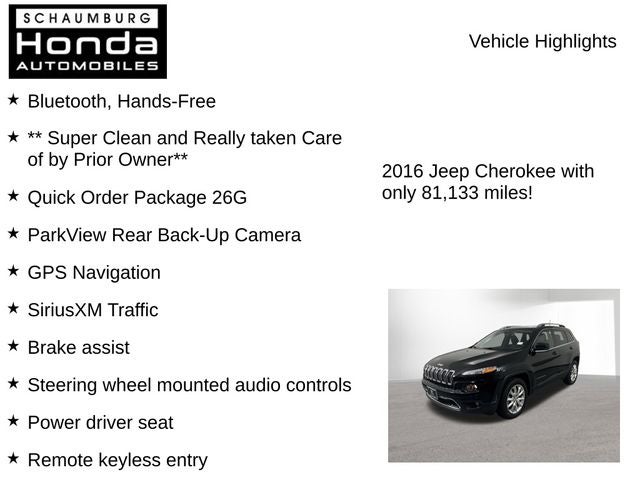 2016 Jeep Cherokee Limited