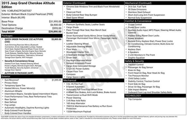 2015 Jeep Grand Cherokee Altitude