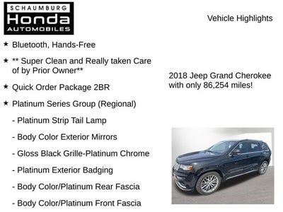 2018 Jeep Grand Cherokee Summit