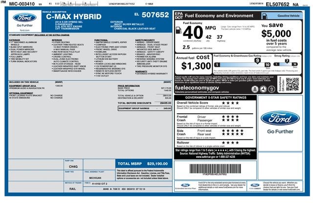 2014 Ford C-Max Hybrid SEL
