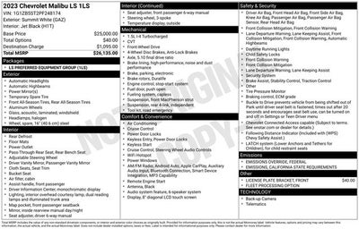 2023 Chevrolet Malibu LS 1LS