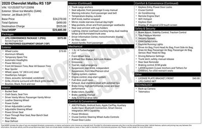 2020 Chevrolet Malibu RS