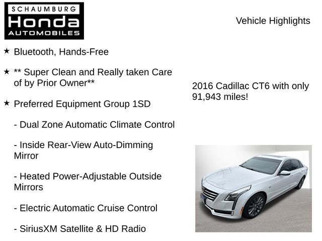 2016 Cadillac CT6 3.6L Luxury