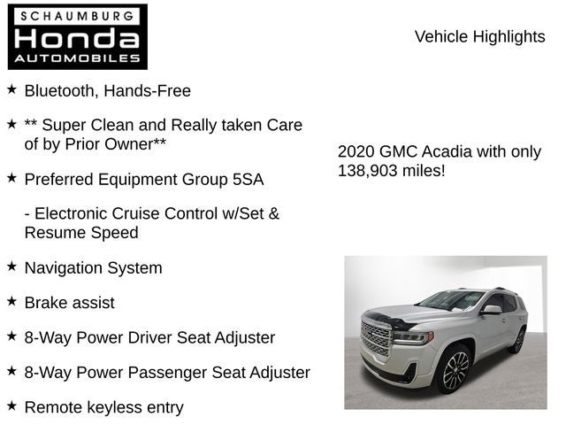 2020 GMC Acadia Denali