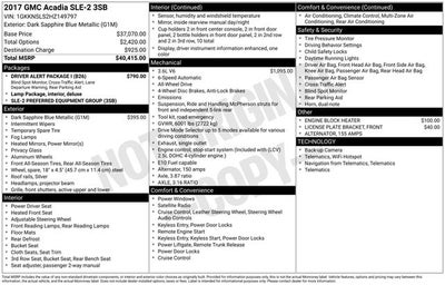 2017 GMC Acadia SLE-2