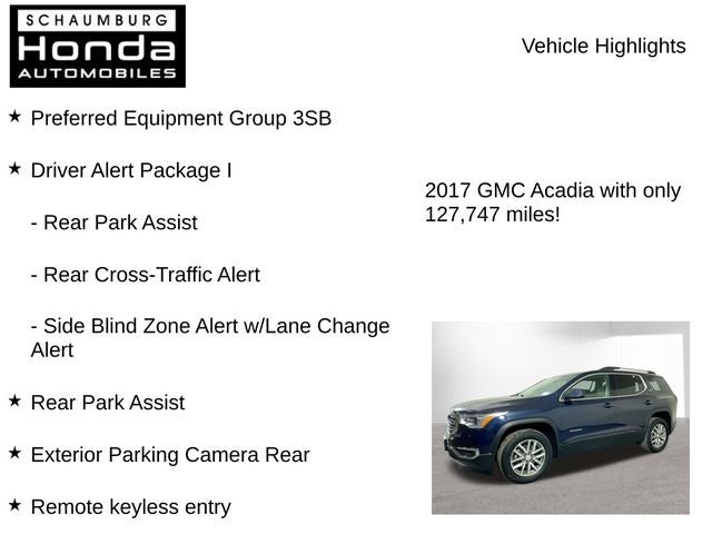 2017 GMC Acadia SLE-2