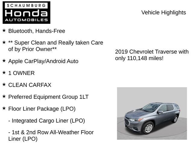 2019 Chevrolet Traverse LT Cloth w/1LT