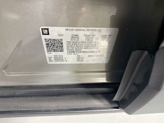 2018 Chevrolet Traverse LT Cloth w/1LT
