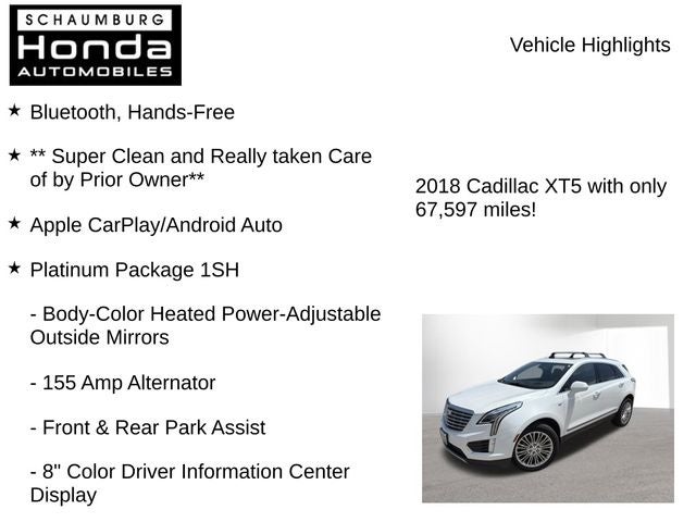 2018 Cadillac XT5 Platinum