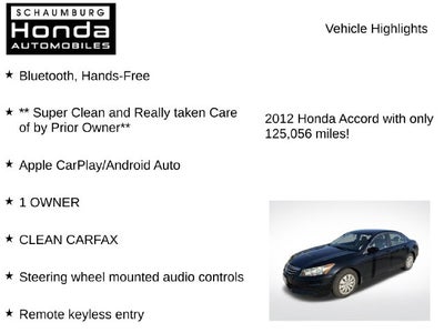 2012 Honda Accord LX 2.4