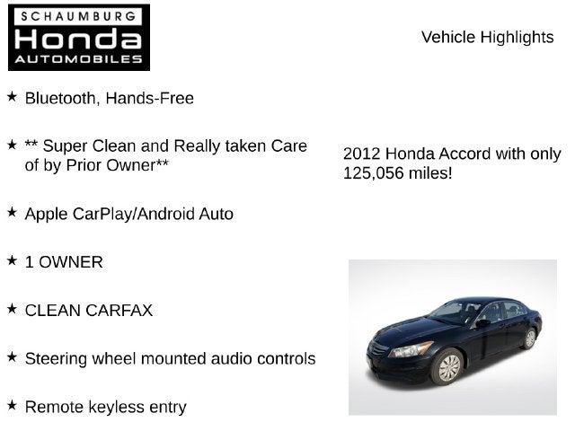 2012 Honda Accord LX 2.4
