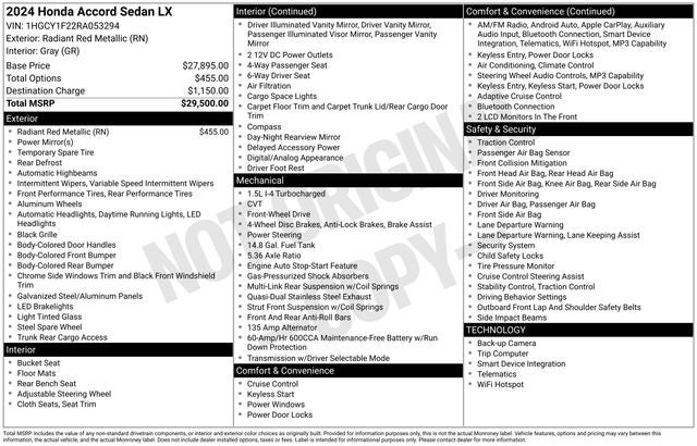 2024 Honda Accord LX