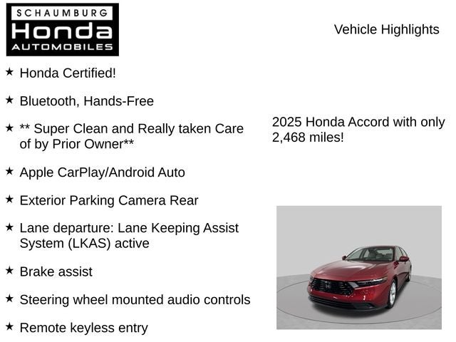 2025 Honda Accord LX