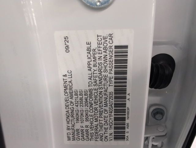 2025 Honda Accord SE