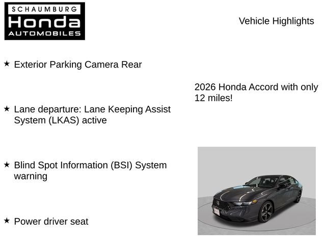 2026 Honda Accord SE