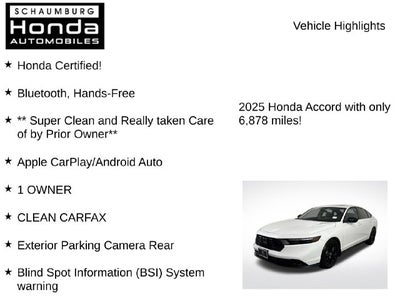 2025 Honda Accord SE