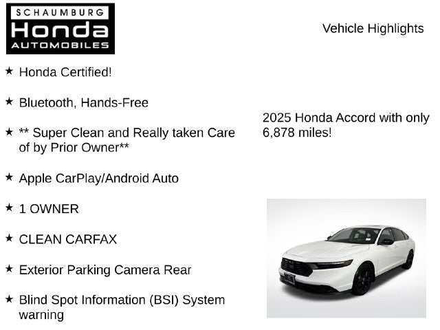 2025 Honda Accord SE