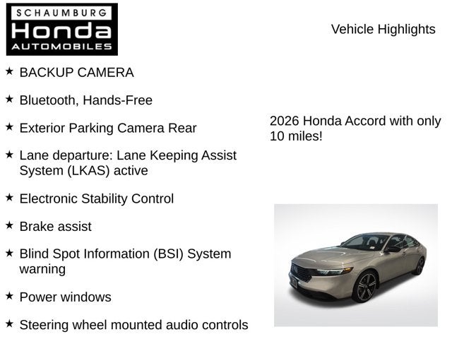 2026 Honda Accord SE