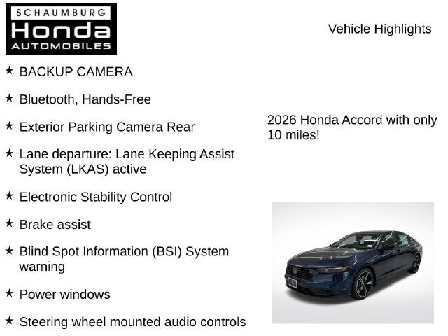 2026 Honda Accord SE