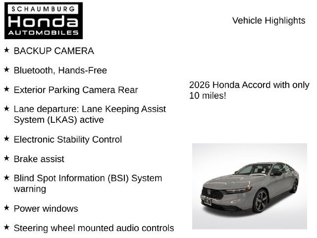 2026 Honda Accord SE