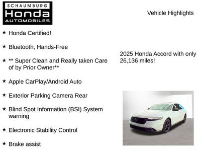 2025 Honda Accord SE