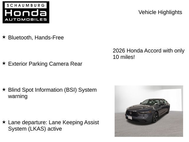 2026 Honda Accord SE