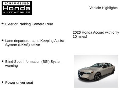 2026 Honda Accord SE