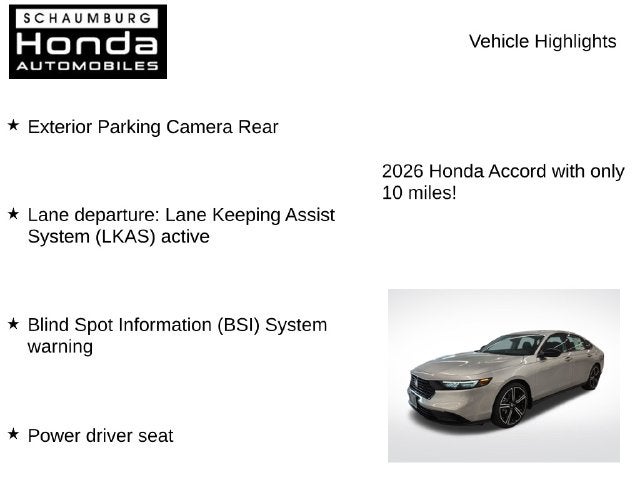 2026 Honda Accord SE