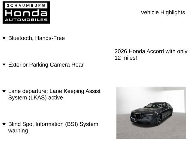 2026 Honda Accord SE