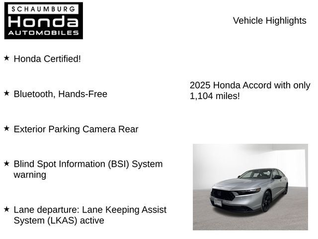 2025 Honda Accord SE