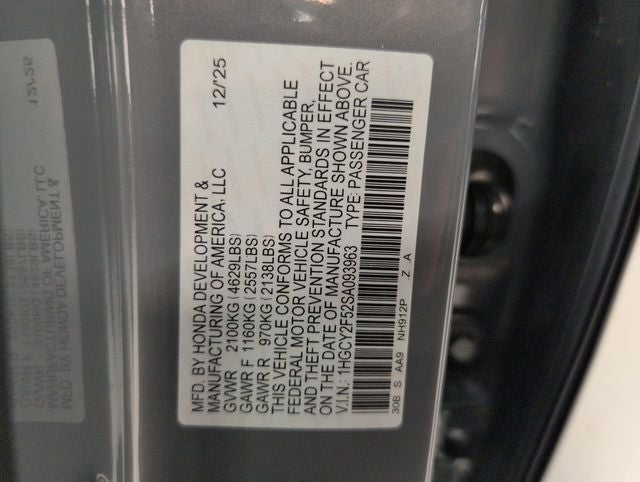 2025 Honda Accord Hybrid Sport