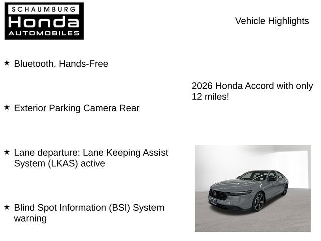 2026 Honda Accord Hybrid Sport