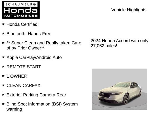 2024 Honda Accord Hybrid Sport