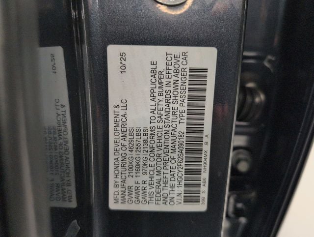 2025 Honda Accord Hybrid EX-L