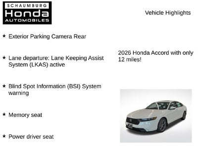 2026 Honda Accord Hybrid EX-L