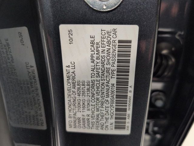 2025 Honda Accord Hybrid EX-L